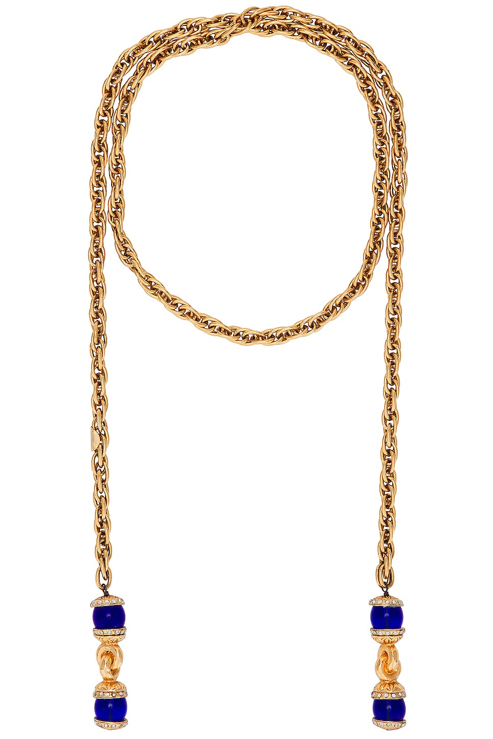 Image 1 of FWRD Renew Chanel Vintage Lariat Necklace in Gold
