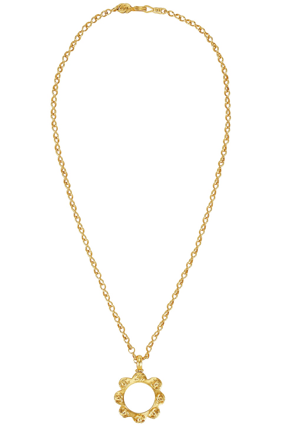 Image 1 of FWRD Renew Chanel Coco Pendant Necklace in Gold