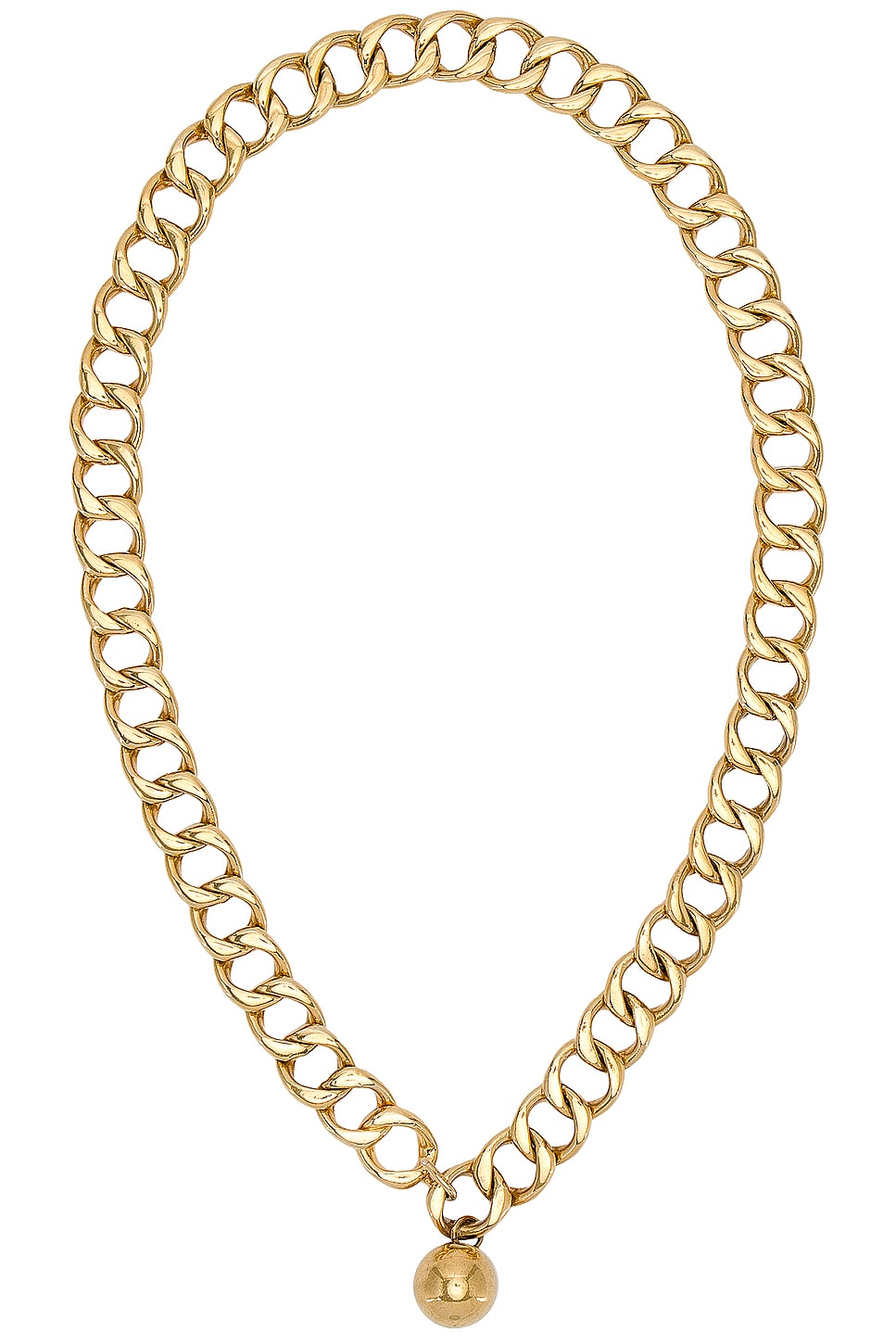 Image 1 of FWRD Renew Chanel Ball Chain Necklace in Gold