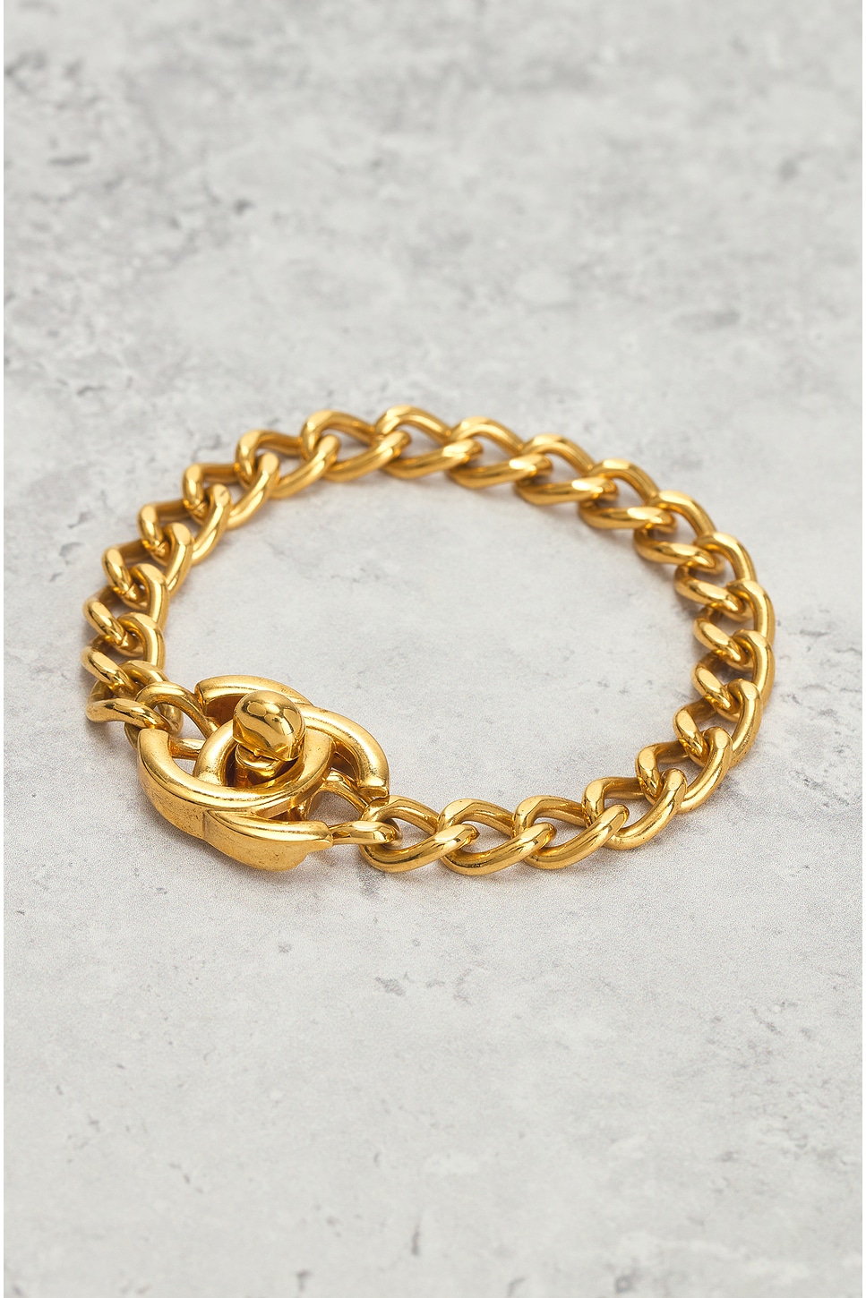 Pre-owned Chanel Turnlock Bracelet In Gold