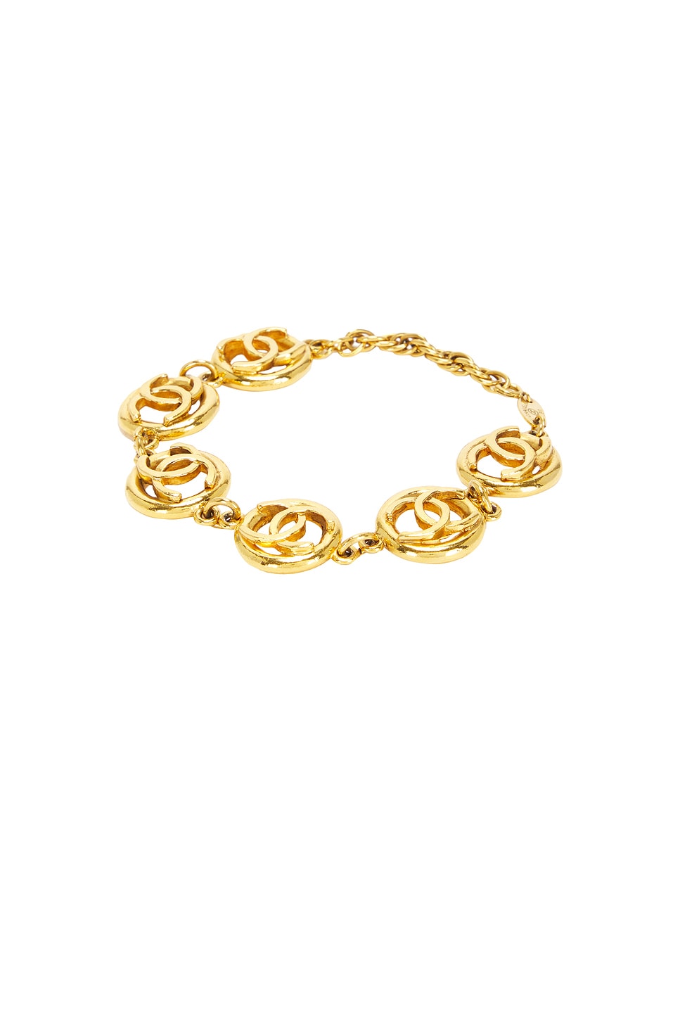 Image 1 of FWRD Renew Chanel 1982 CC Chain Bracelet in Gold