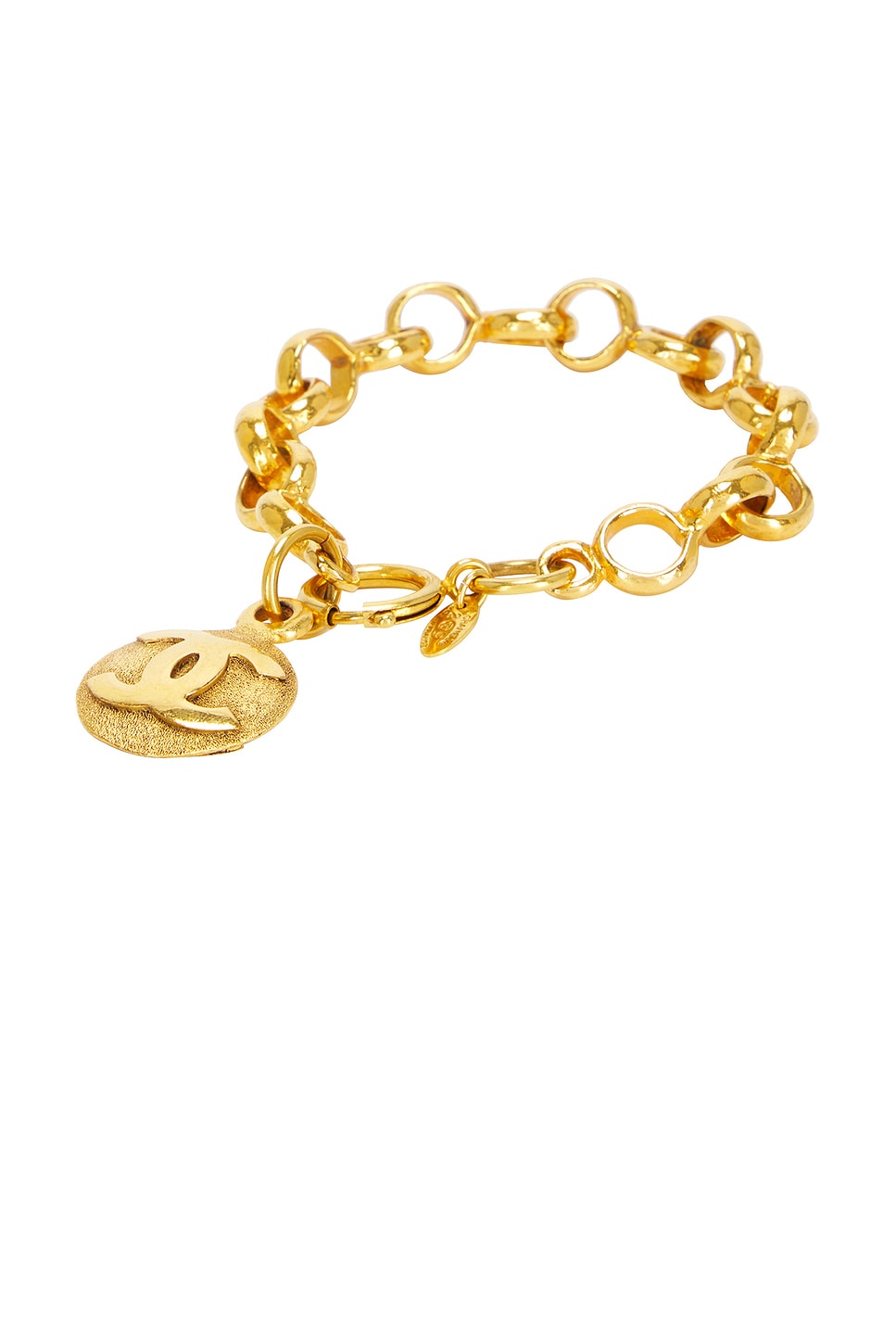 Image 1 of FWRD Renew Chanel Coco Mark Chain Bracelet in Gold