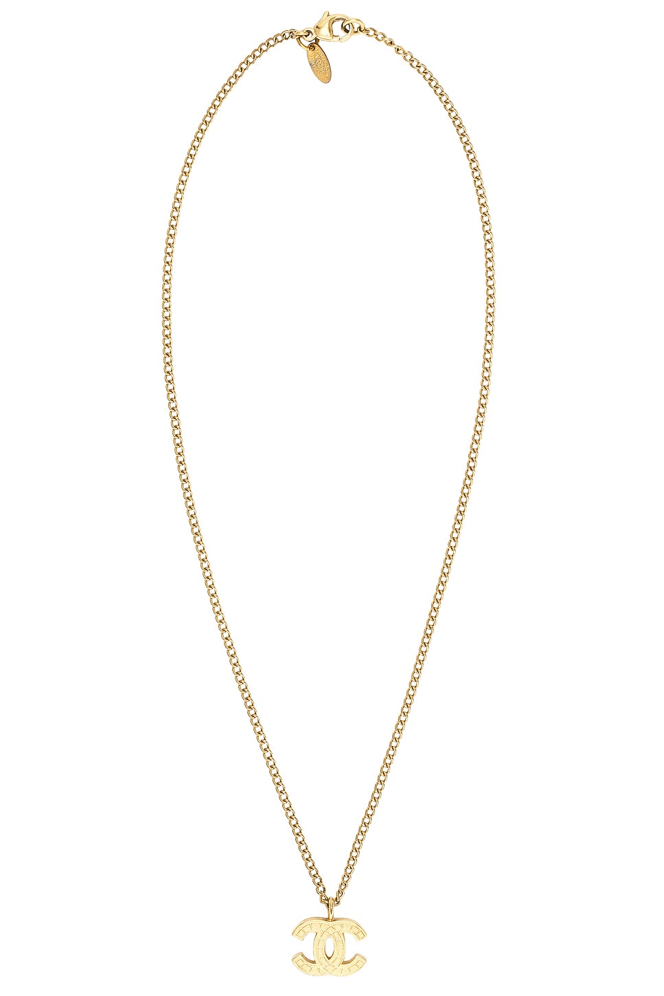 Image 1 of FWRD Renew Chanel 1998 Coco Mark Necklace in Gold