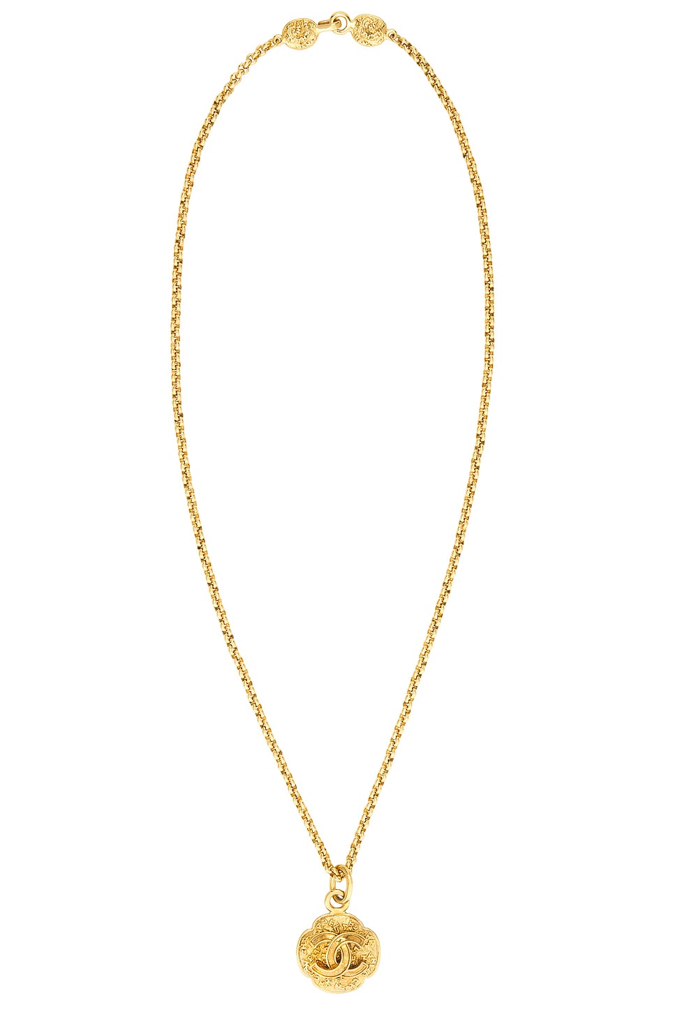 Image 1 of FWRD Renew Chanel 1995 Coco Mark Necklace in Gold