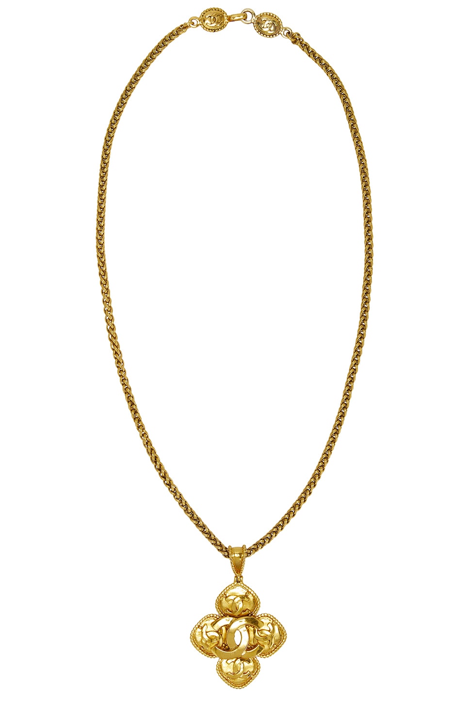 Coco Mark Necklace in Metallic Gold