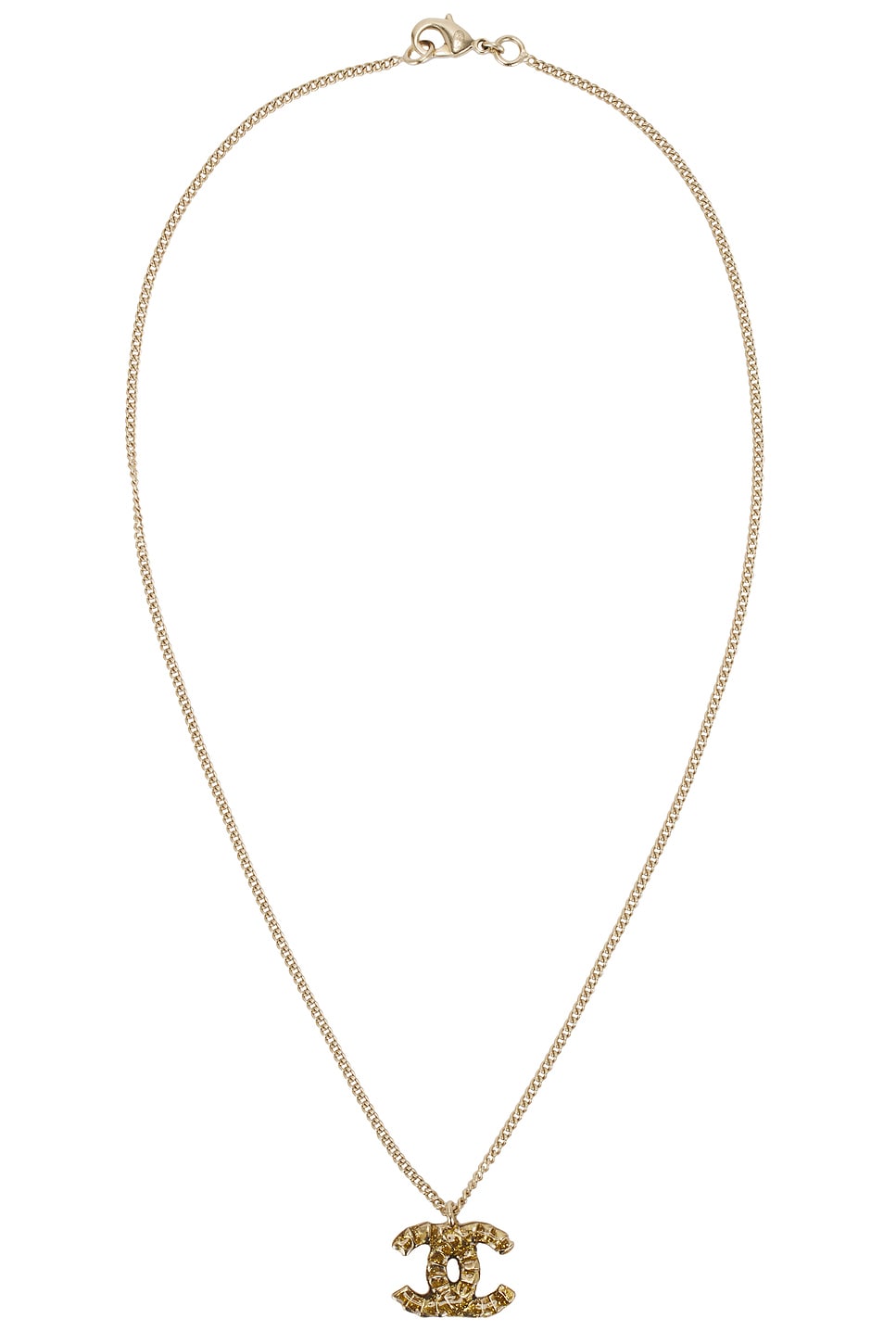 Coco Mark Pendant Necklace in Metallic Gold