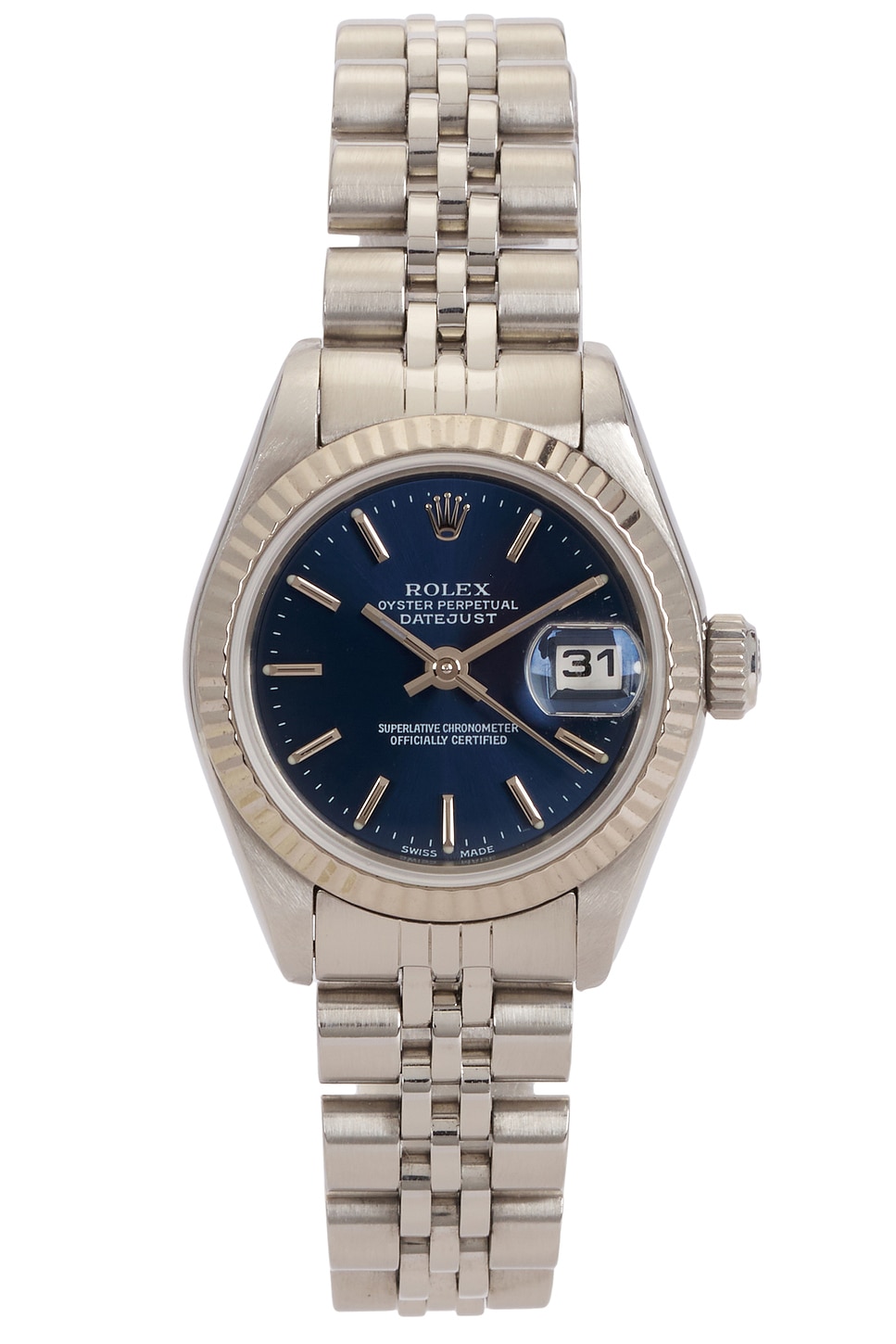 Click to view more detailed imagery on our partner's website Pre-owned Rolex Datejust 69174 Watch In Silver