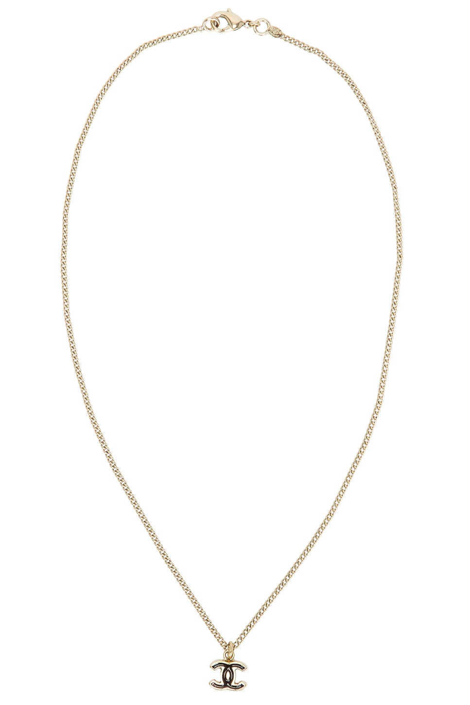 Image 1 of FWRD Renew Chanel Coco Mark Necklace in Gold