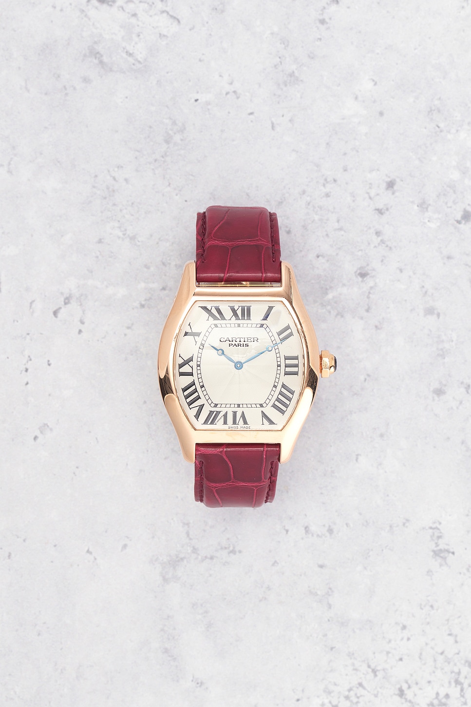 Pre-owned Cartier Tortue Xl Dial Watch In Gold