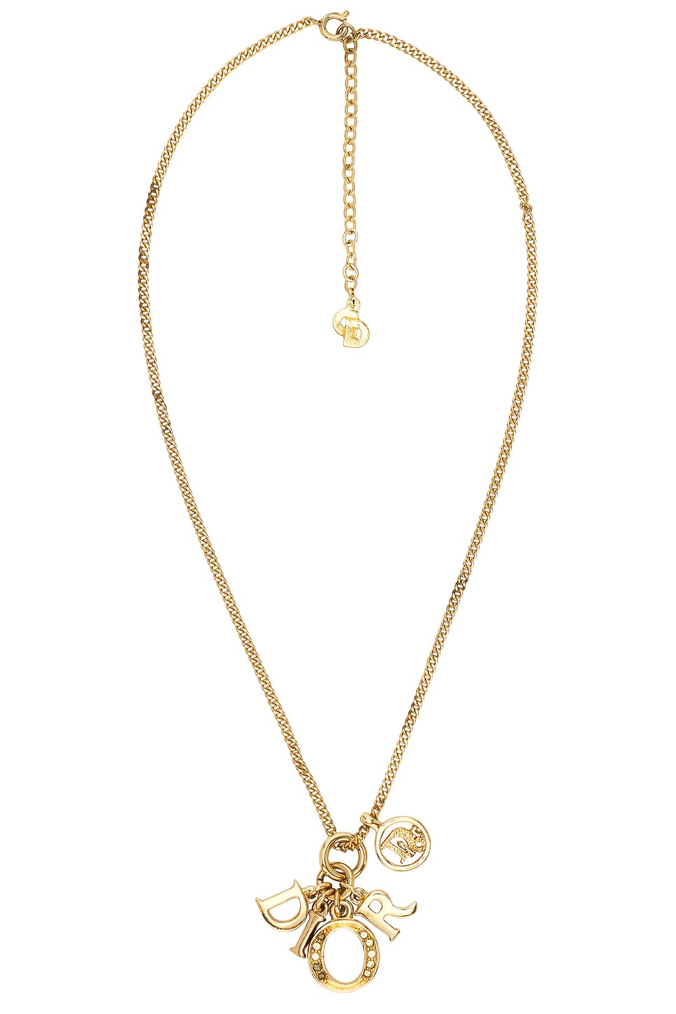 Logo Necklace in Metallic Gold