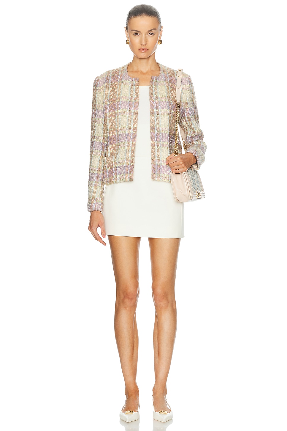 FWRD Renew Chanel 1988 SS Runway Mohair Tweed Jacket