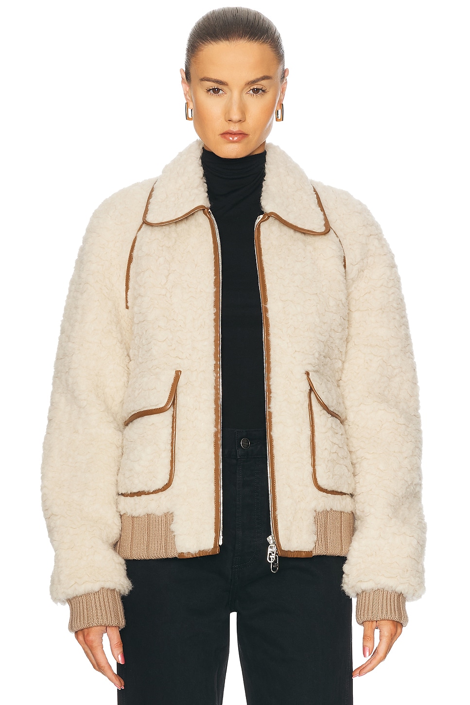 Pre-owned Fendi Fleece Jacket In Cream