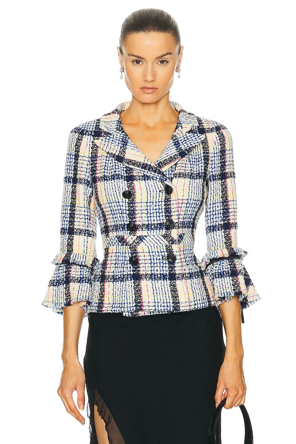 Image 1 of FWRD Renew Chanel Tweed Jacket in Multi