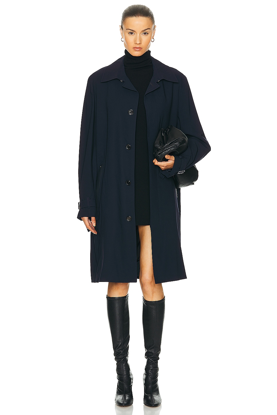 Image 1 of FWRD Renew Louis Vuitton Long Coat in Black