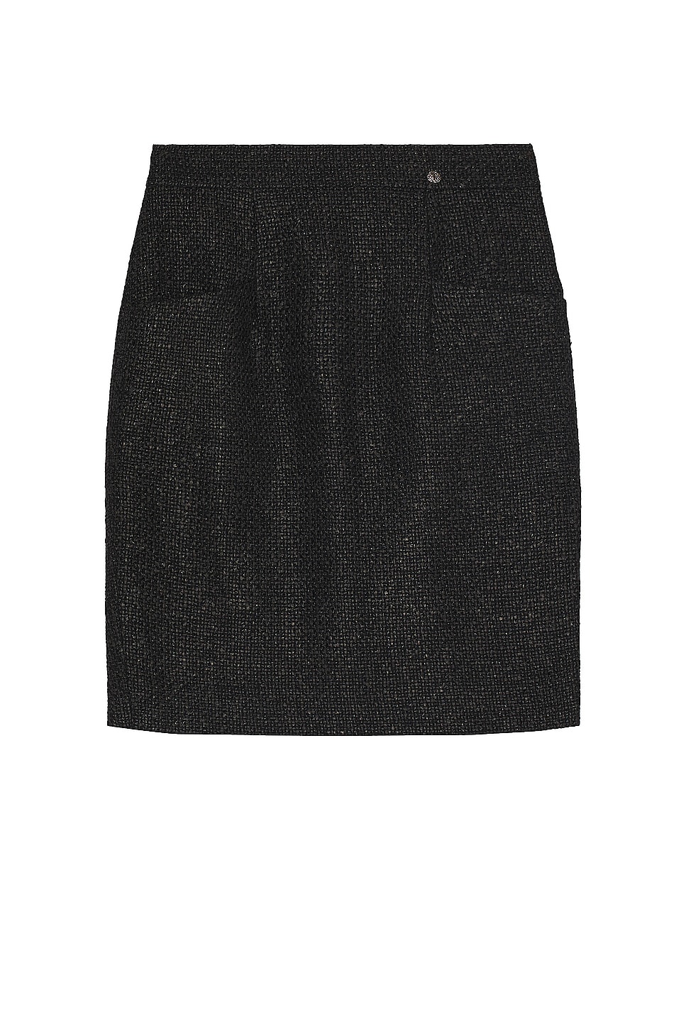 Image 1 of FWRD Renew Chanel Tweed Skirt in Black