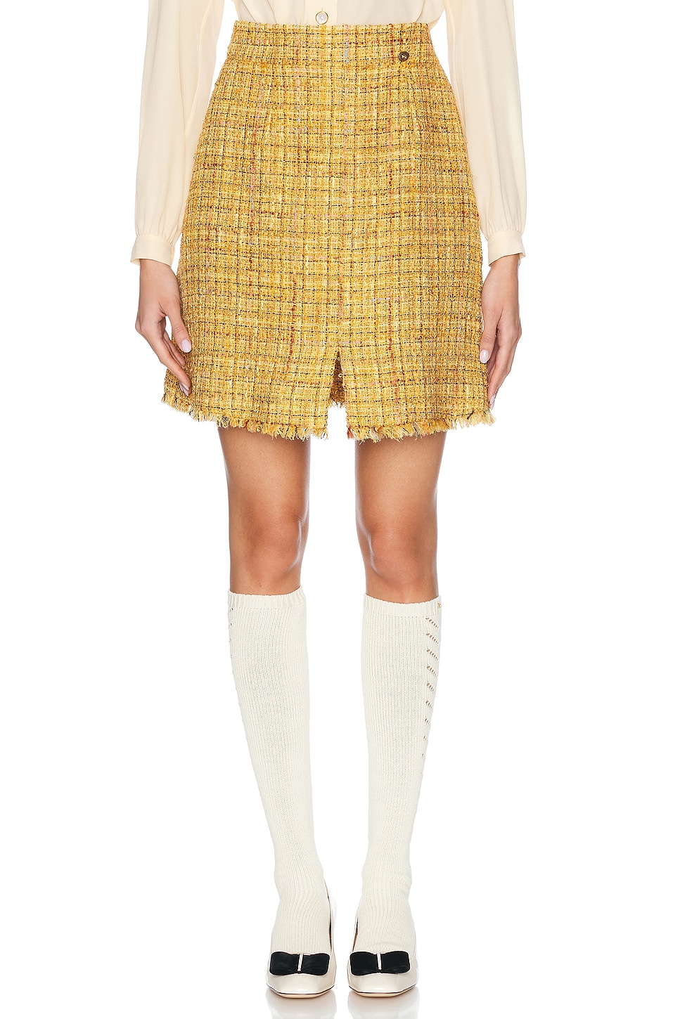 FWRD Renew Chanel Tweed Skirt