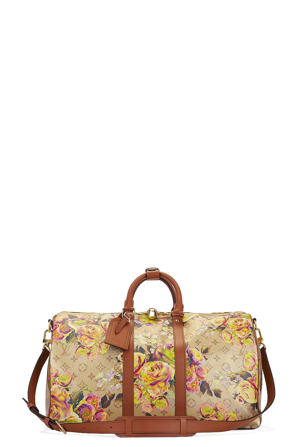 Garden Keepall Bandouliere 45 Handbag in Metallic Gold