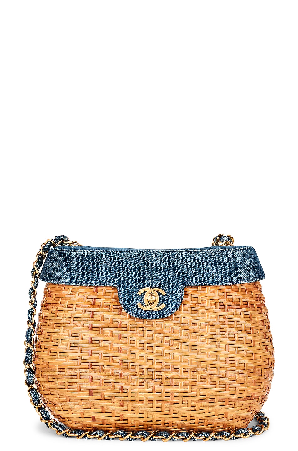 chanel Chanel Vintage Wicker Basket Bag