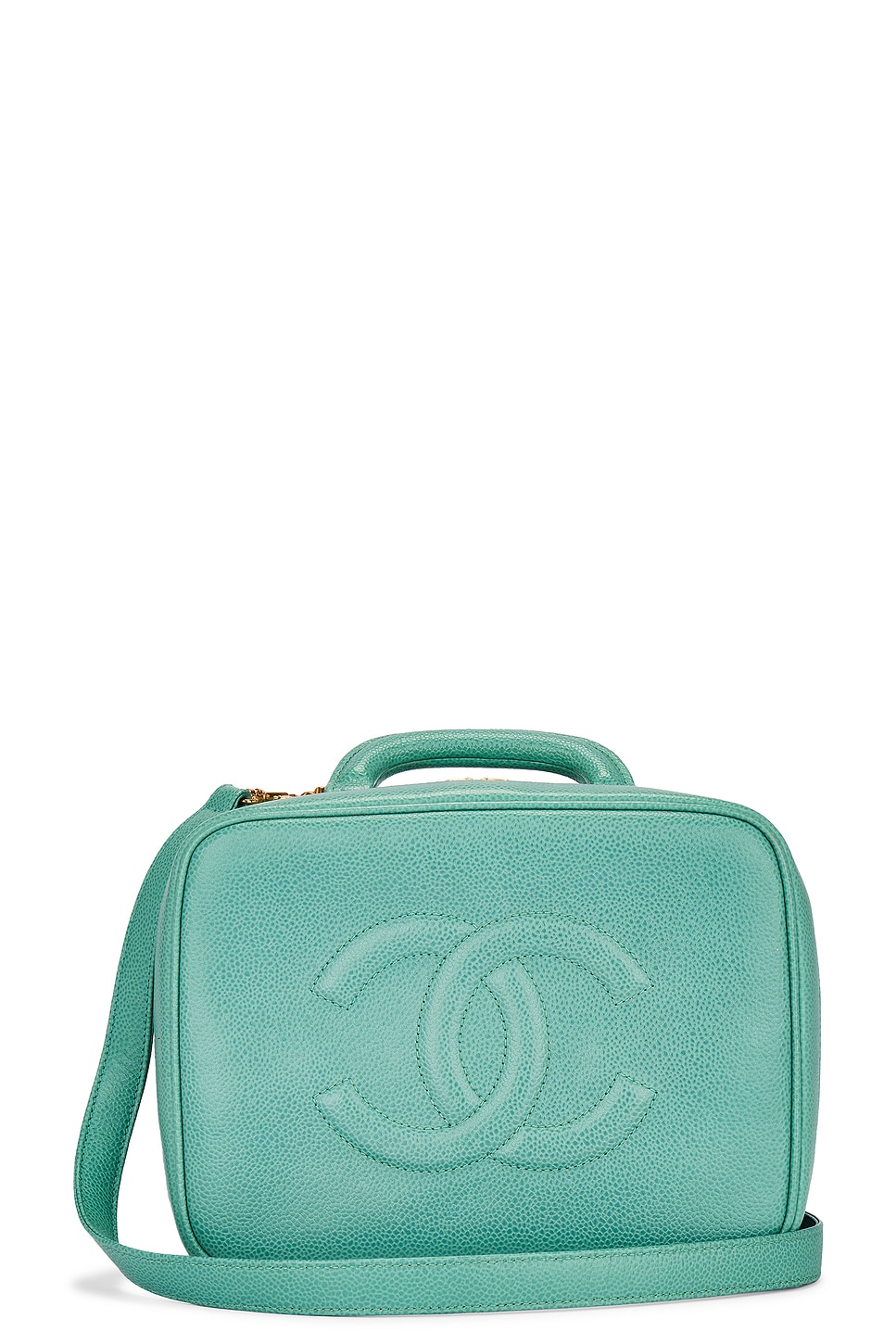 Caviar Timeless CC 2Way Vanity Bag in Teal