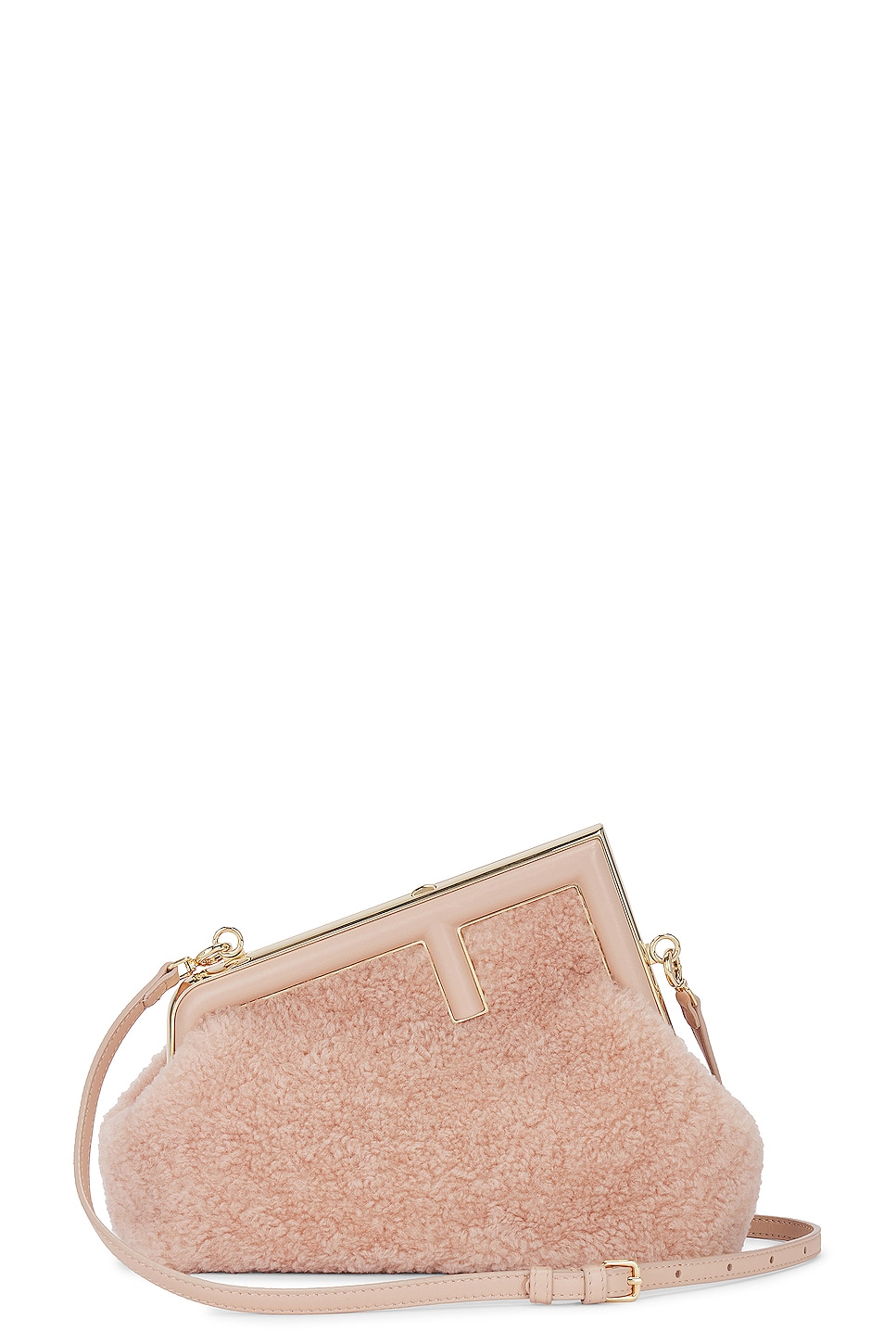 Shearling First Bag in Blush
