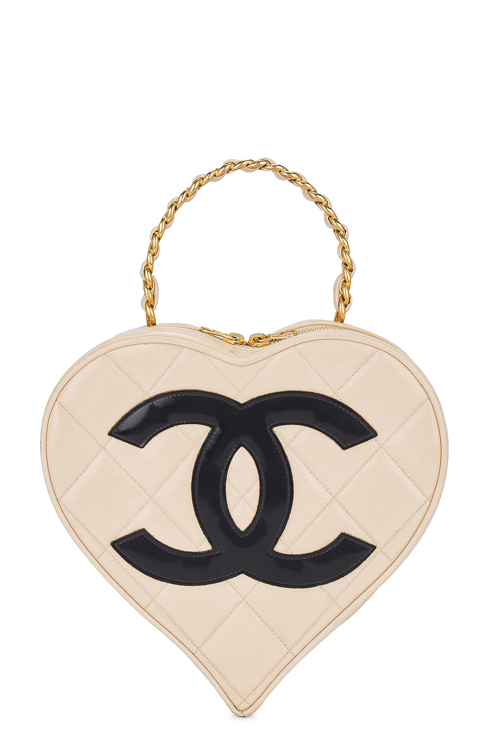 1994 Patent Heart Vanity Bag in Beige