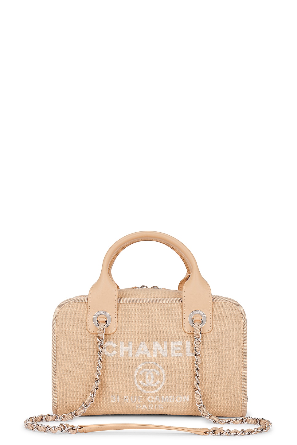 Deauville 2 Way Handbag in Beige