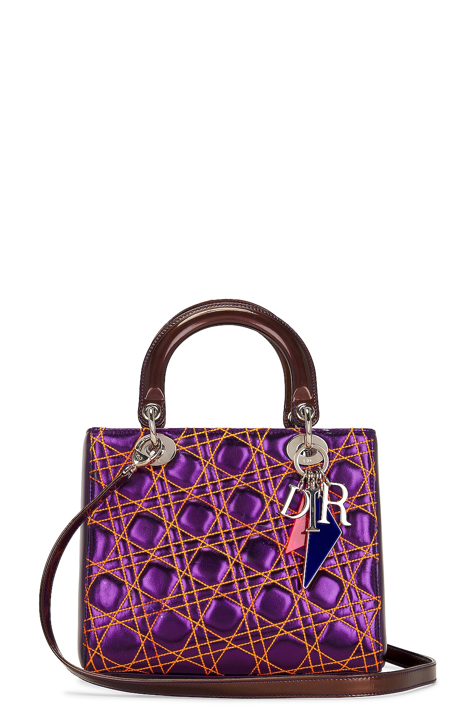 X Anselm Reyle Lady Cannage Handbag in Purple