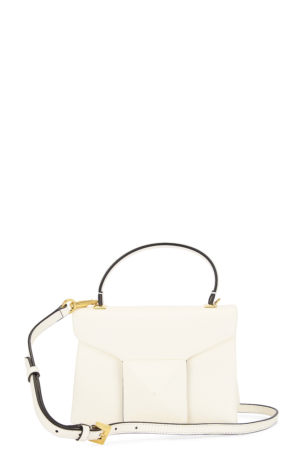 Mini One Stud Top Handle Bag in Ivory