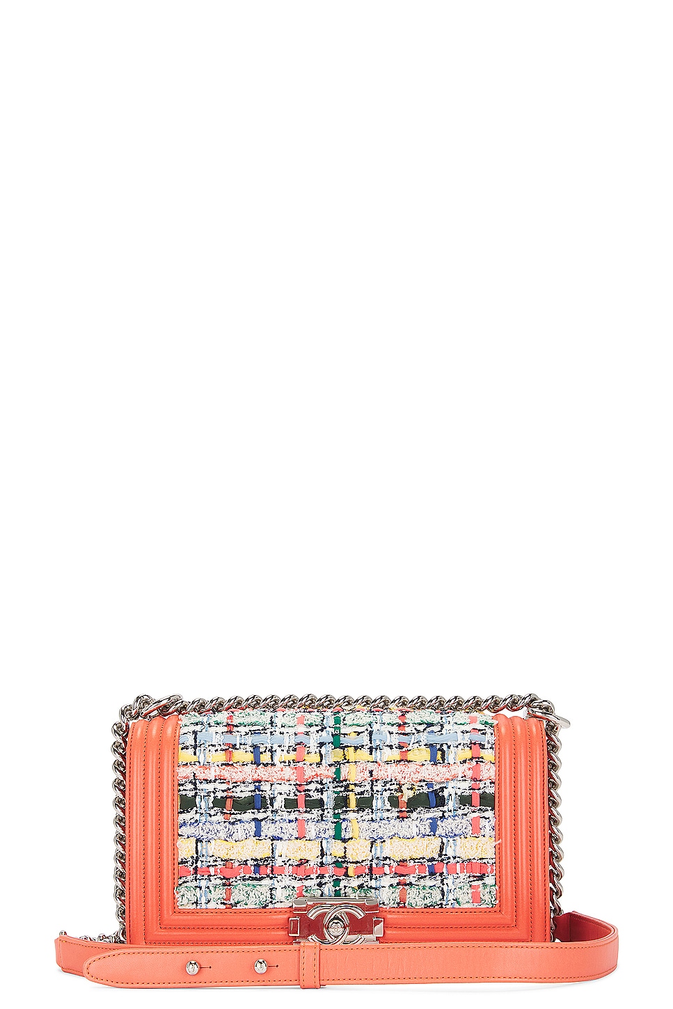Tweed Boy Bag in Coral