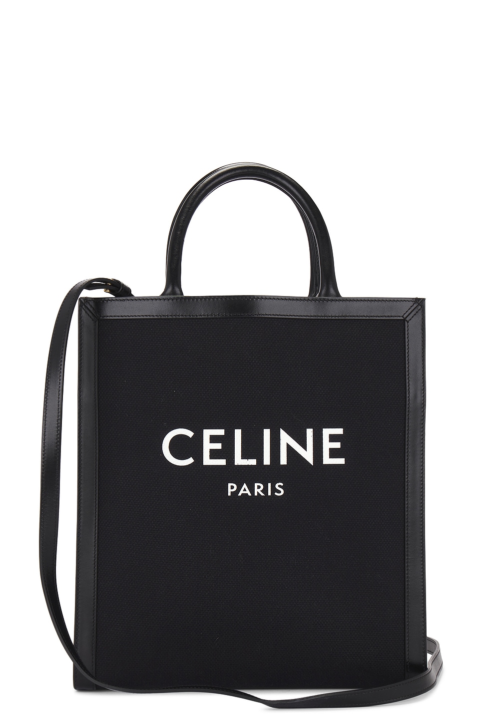 Celine Vertical Cabas Handbag In Black