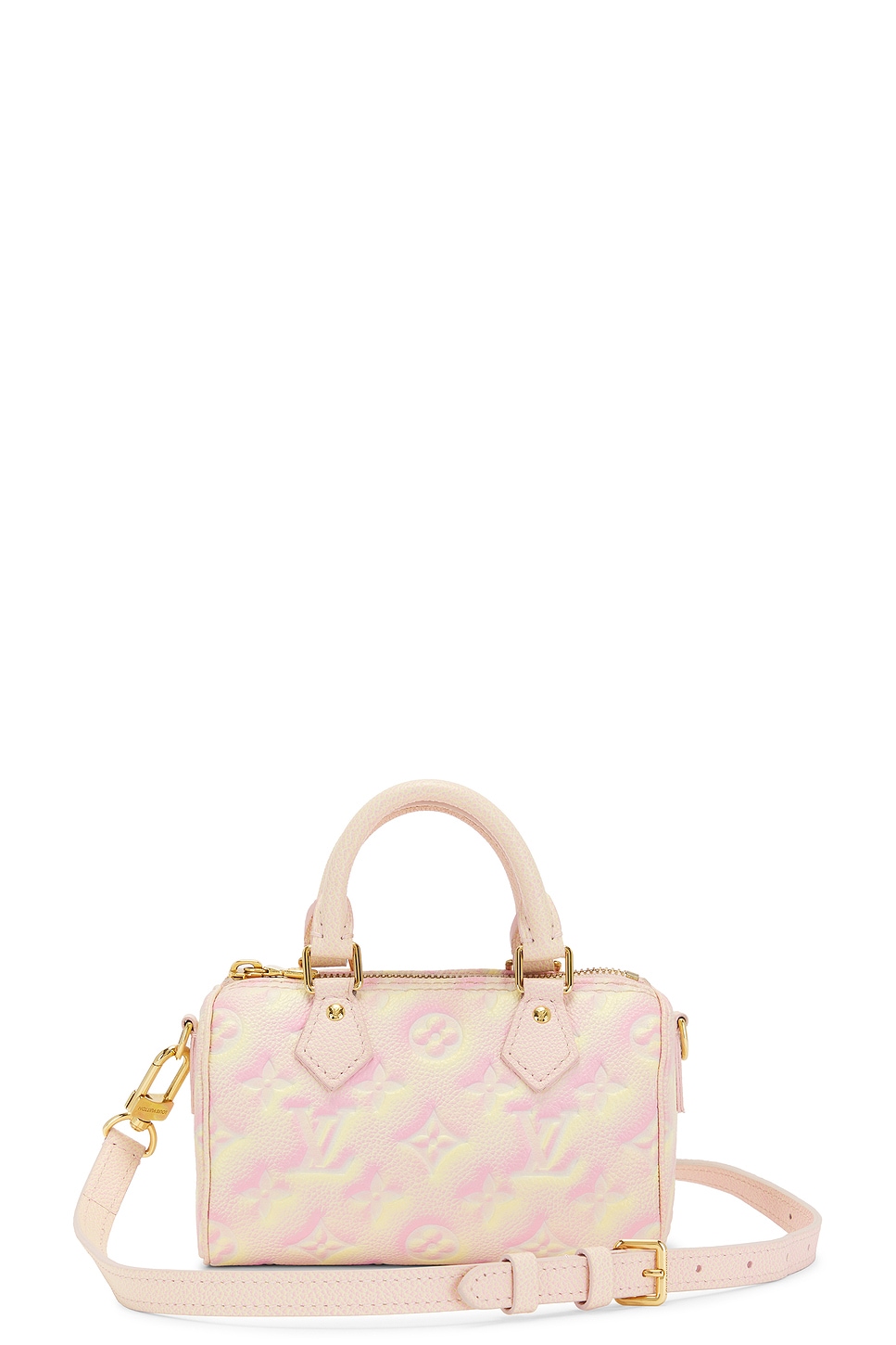 Pre-owned Louis Vuitton Monogram Nano Speedy Handbag In Pink