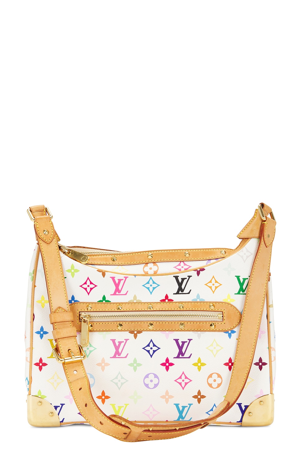 Pre-owned Louis Vuitton Boulogne Shoulder Bag In White