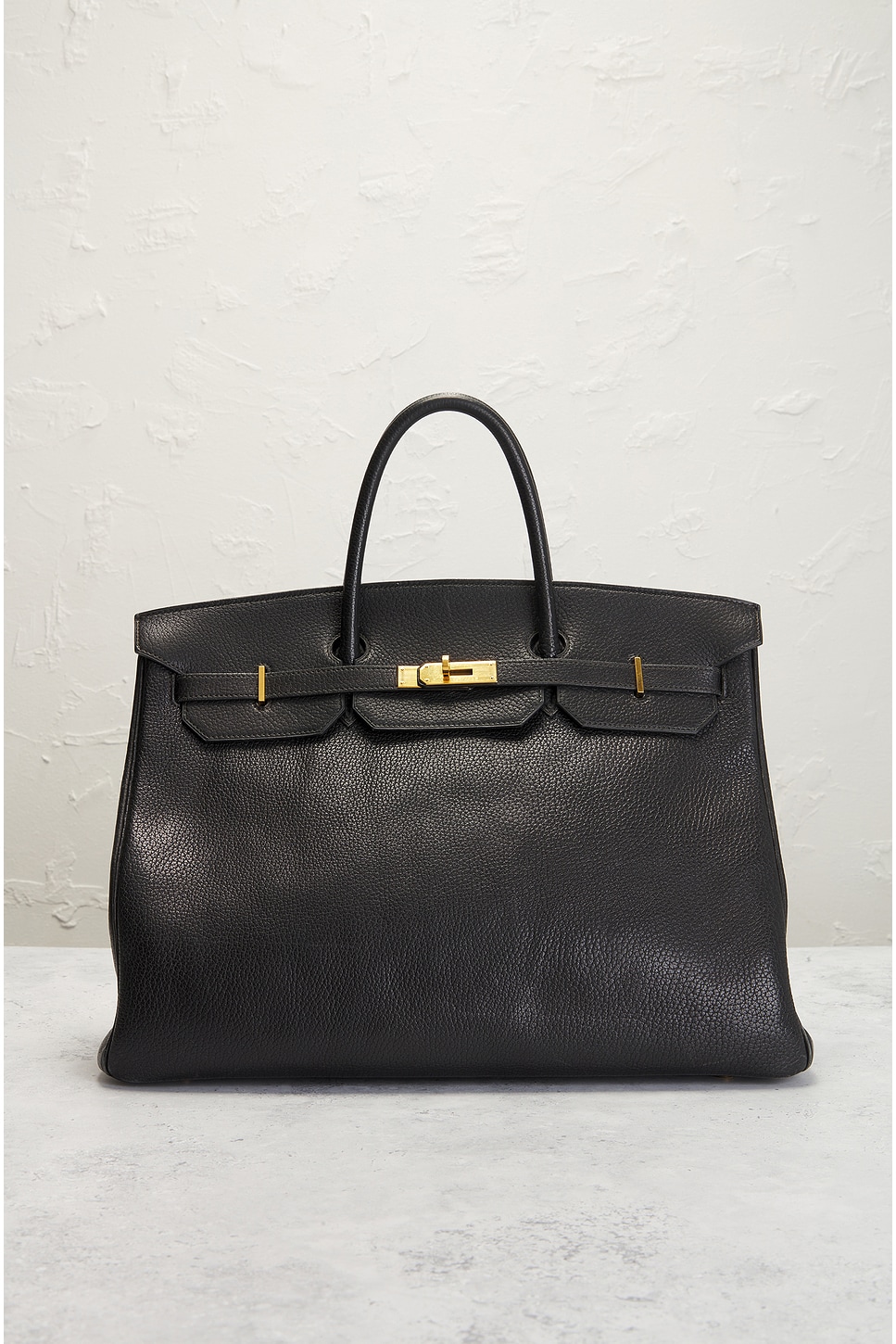 Pre-owned Hermes Ardennes Birkin 40 Handbag In Black