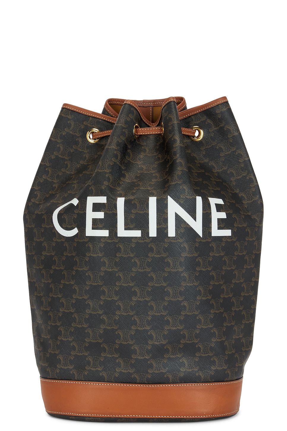 Celine Triomphe Shoulder Bag In Brown