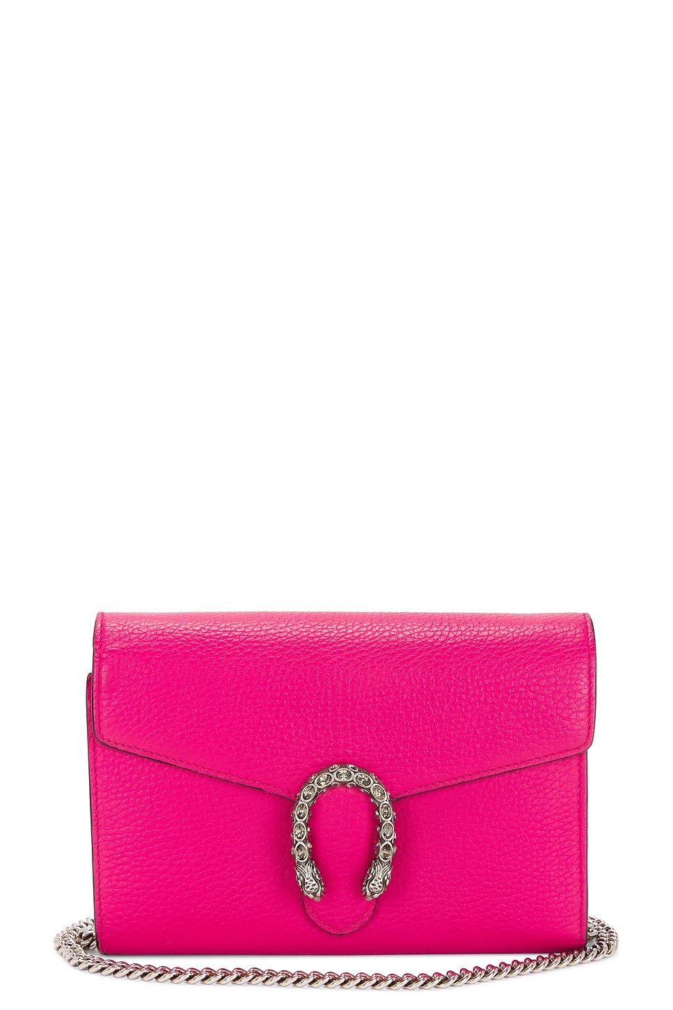 Gucci Dionysus Leather Wallet On Chain Bag In Pink