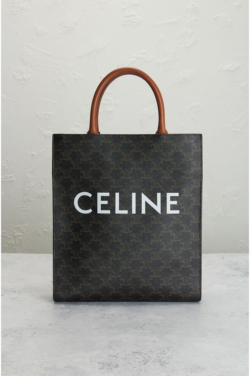 Pre-owned Celine Vertical Cabas Tote Bag In Brown