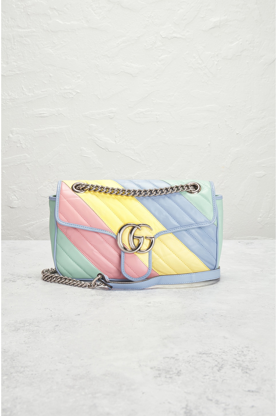 Shop Gucci Gg Marmont Shoulder Bag In Multi