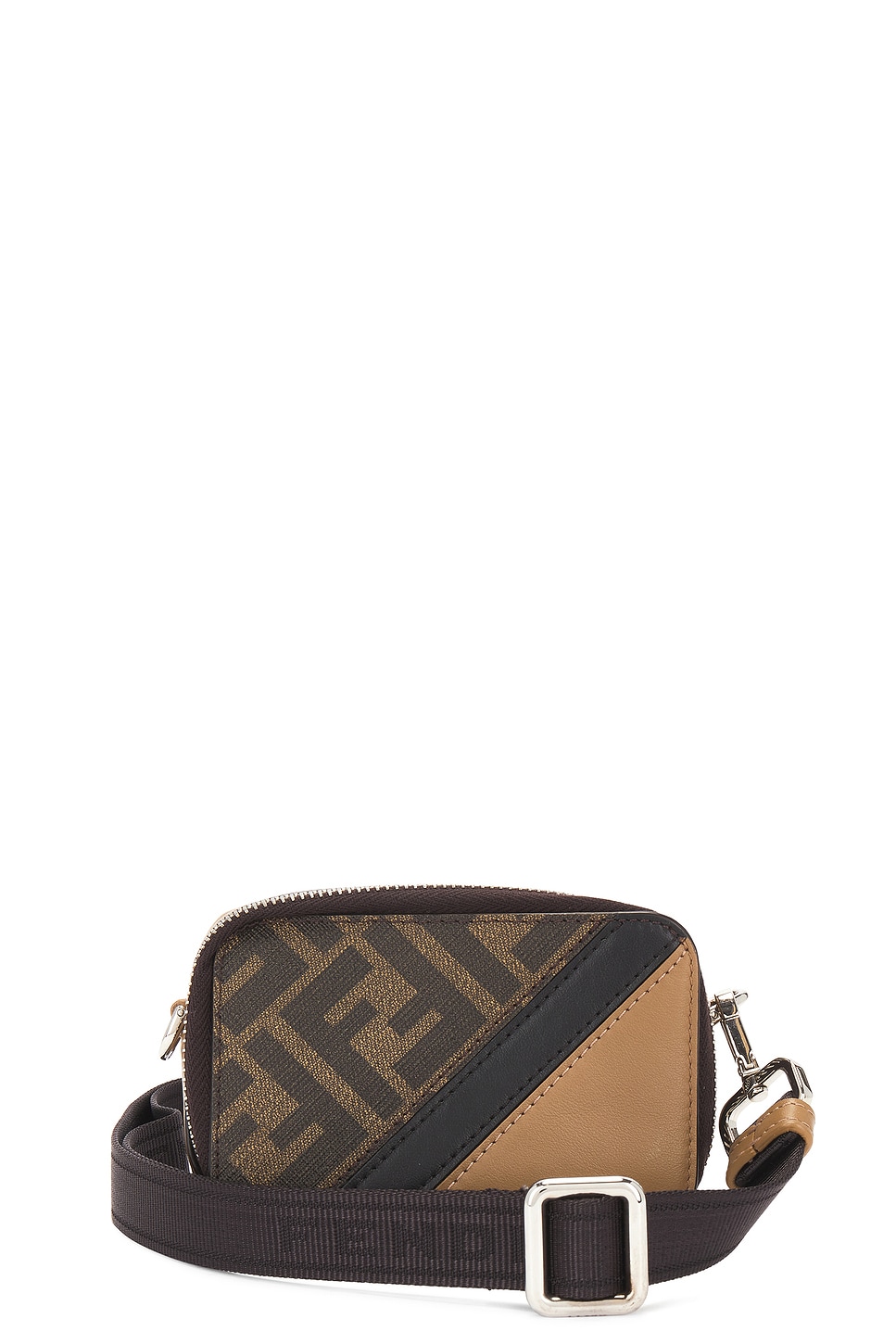 Shop Fendi Zucca Shoulder Bag In Brown