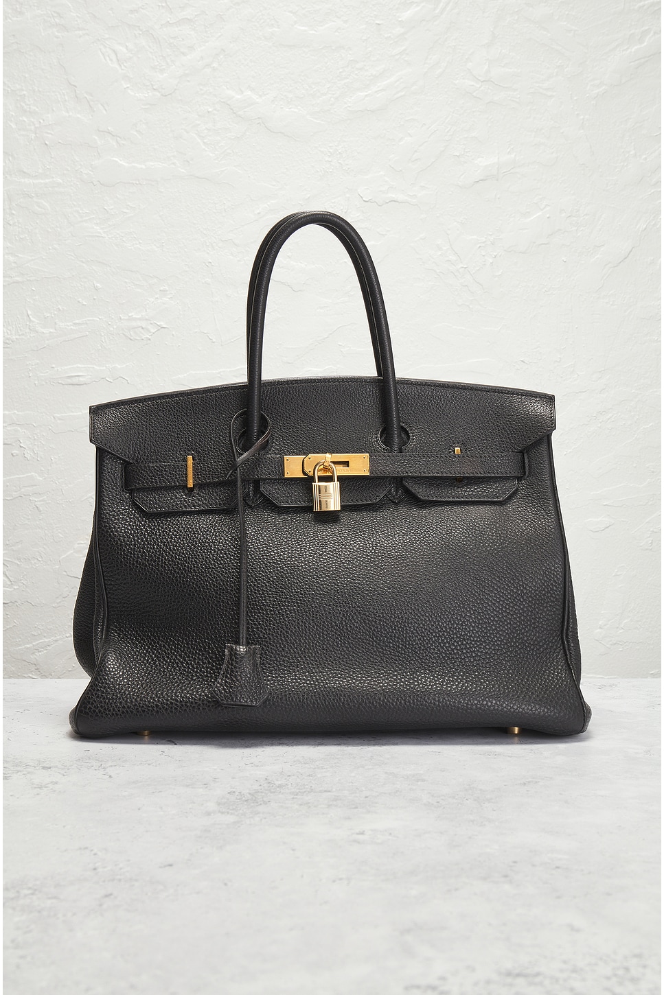 Pre-owned Hermes Togo Birkin 35 Handbag In Black