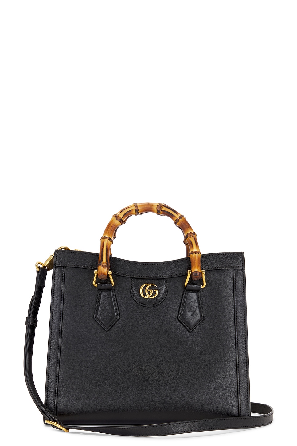 Shop Gucci Diana Handbag In Black