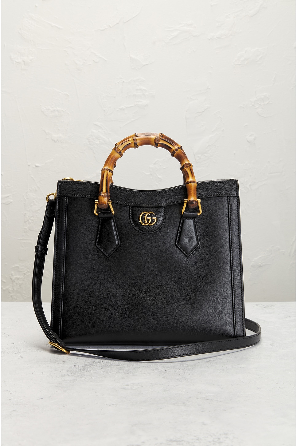 Shop Gucci Diana Handbag In Black