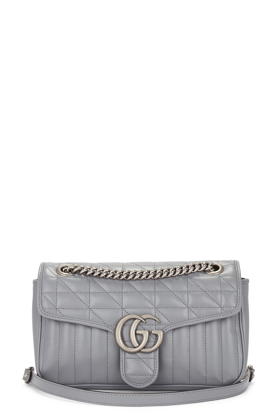 Gucci Gg Marmont Chain Shoulder Bag In Grey