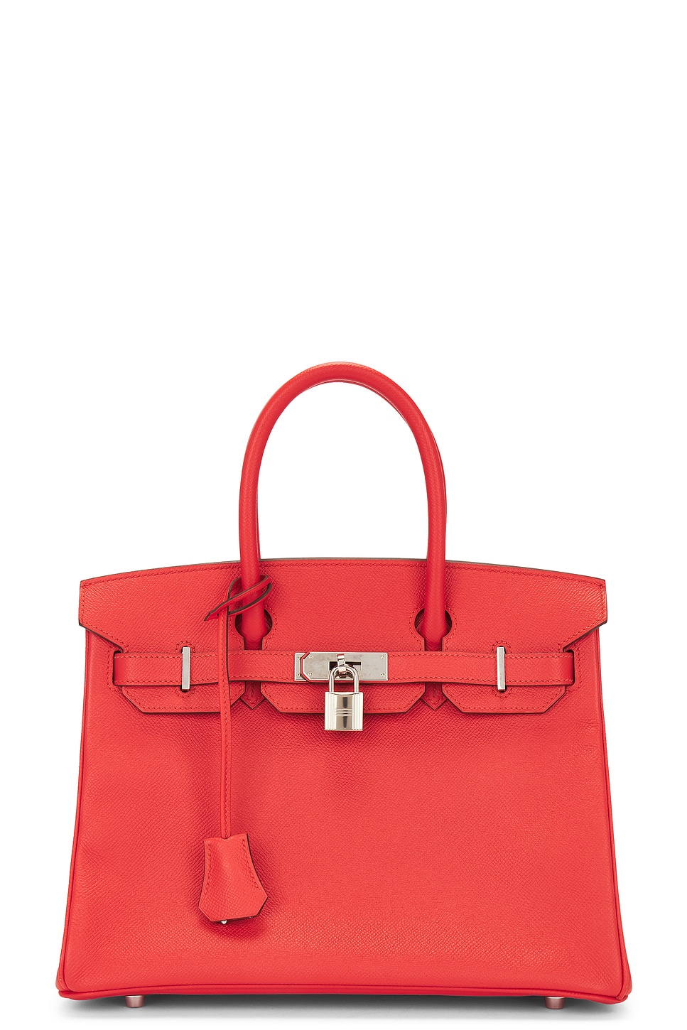 Epsom Birkin 30 Handbag in Rouge Tomate in Red