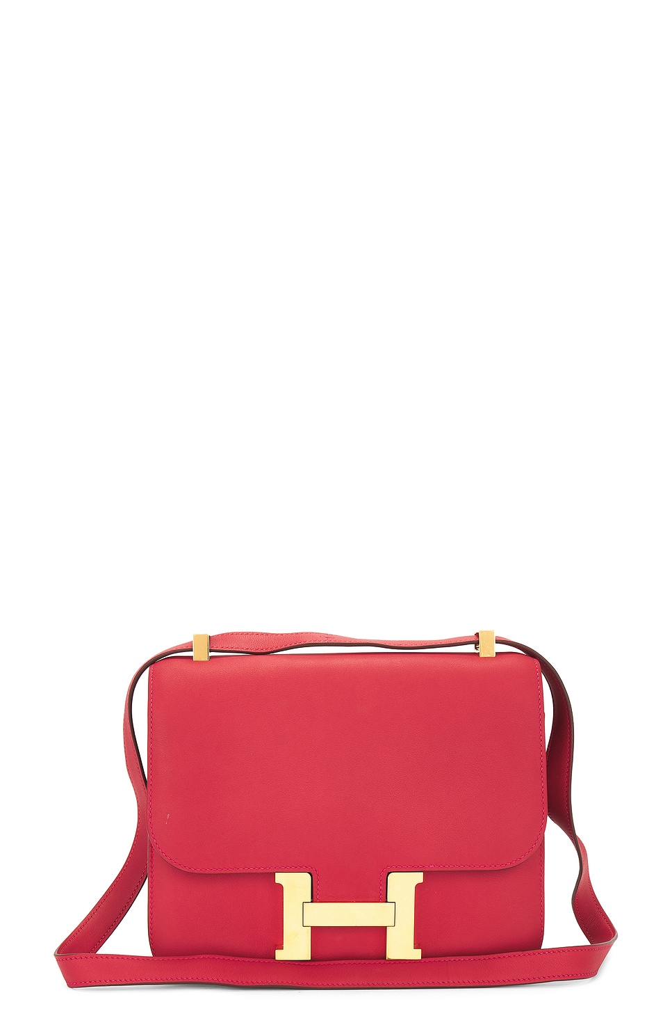 Pre-owned Hermes Constance 24 Shoulder Bag In Red