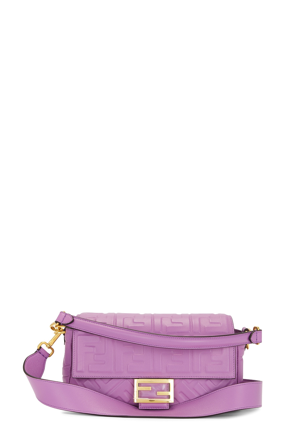 Fendi Zucca Mama 2 Way Baguette Shoulder Bag In Purple