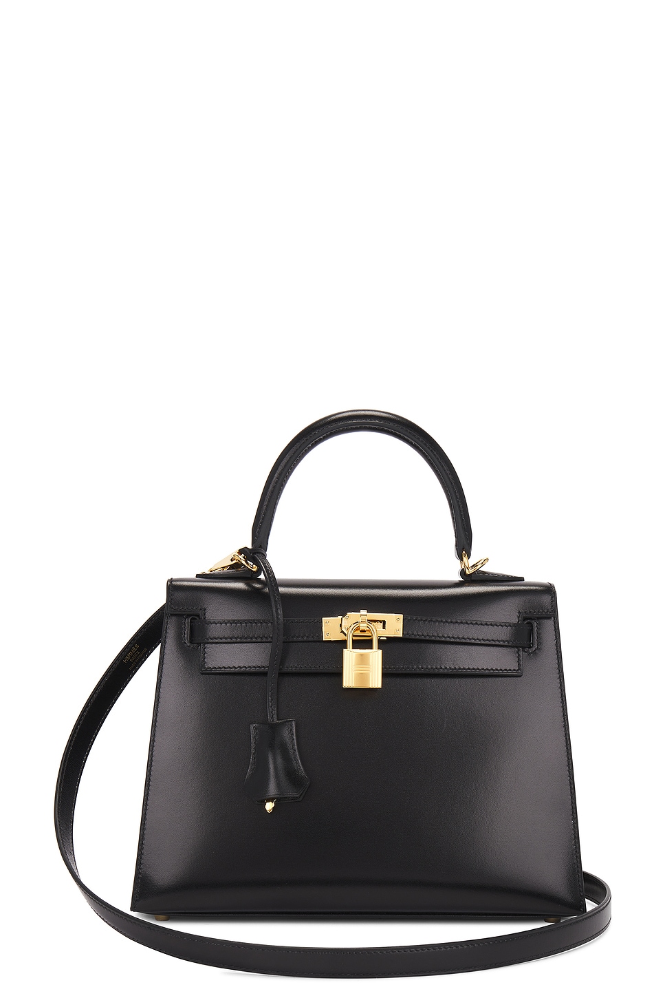 Pre-owned Hermes B Stamp Kelly 25 Handbag In Black