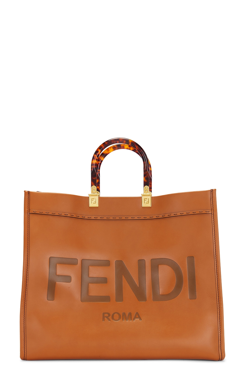 Fendi Sunshine Tote Bag In Brown