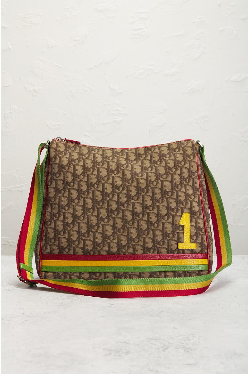 Shop Dior Rasta Shoulder Bag In Brown