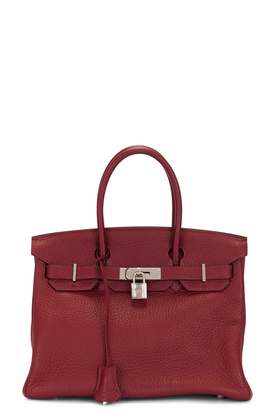 Pre-owned Hermes Taurillon Birkin 30 Handbag In Rouge