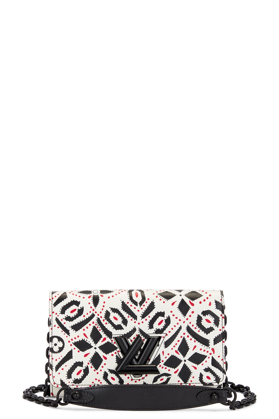 Pre-owned Louis Vuitton Portefeuille Twisted Wallet On Chain Bag In Multi